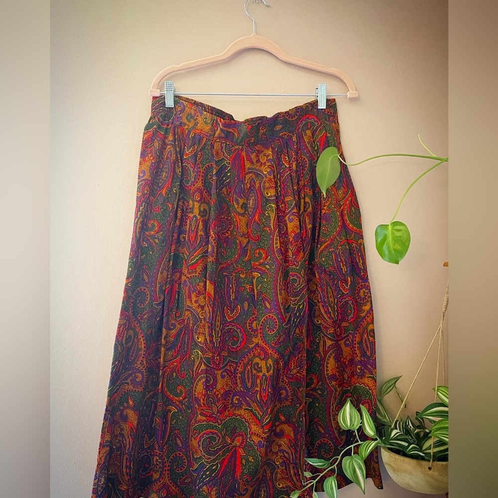 Vintage Midi Paisley Skirt